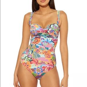 Bleu rod beattie floral swimsuit size 6